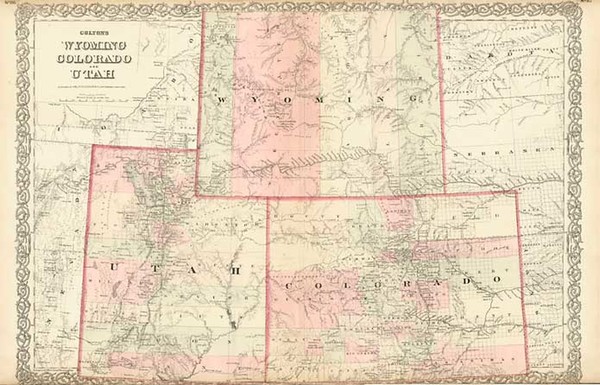 51-Plains and Rocky Mountains Map By G.W.  & C.B. Colton