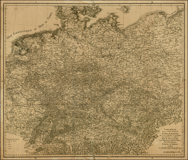 74-Poland, Hungary, Baltic Countries and Germany Map By Jean André Dezauche