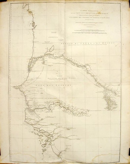 37-Africa and West Africa Map By Jean-Baptiste Bourguignon d'Anville