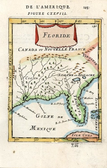 2-South and Southeast Map By Alain Manesson Mallet