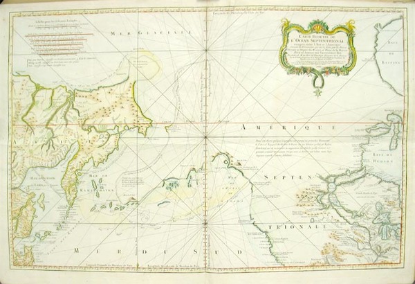 93-World, Midwest, Alaska and Pacific Map By Jacques Nicolas Bellin