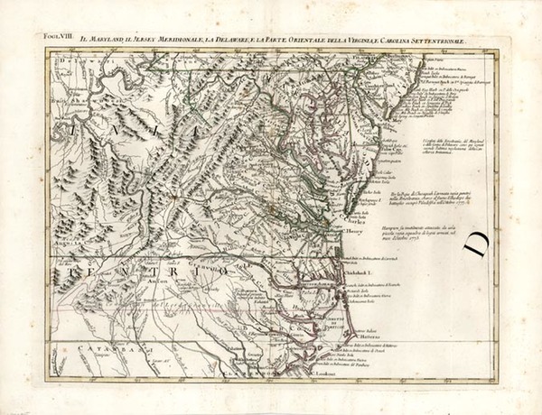 23-Mid-Atlantic and Southeast Map By Antonio Zatta