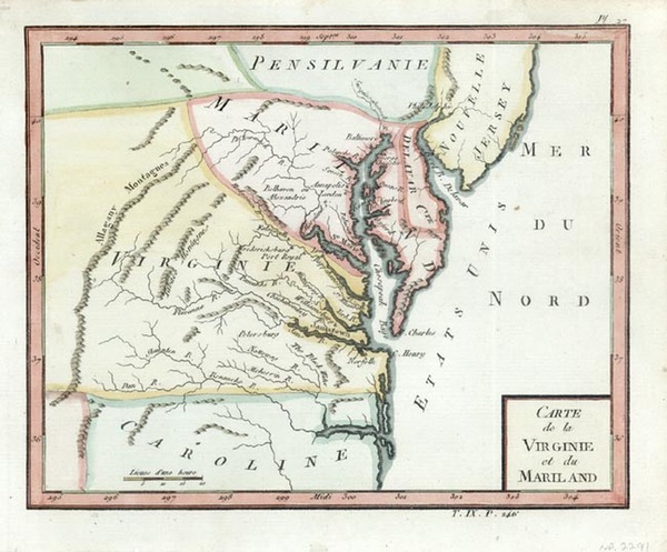 45-Mid-Atlantic Map By Joseph De La Porte