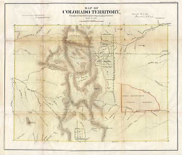 47-Southwest and Rocky Mountains Map By General Land Office