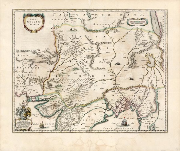 7-Asia, India and Central Asia & Caucasus Map By Willem Janszoon Blaeu