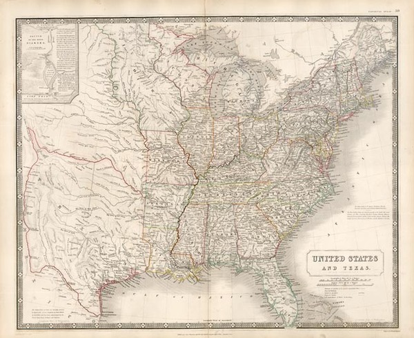 29-United States and Texas Map By Alexander Keith Johnston