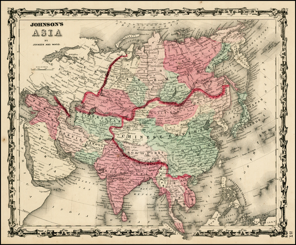 17-Asia and Asia Map By Alvin Jewett Johnson