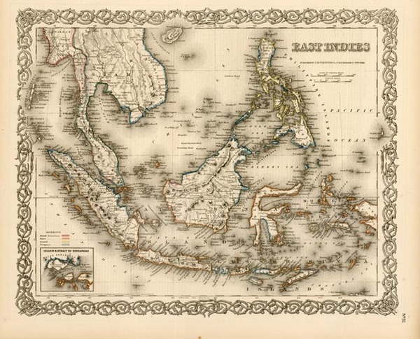 46-Asia, Southeast Asia and Philippines Map By Joseph Hutchins Colton