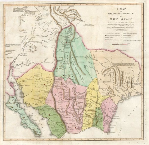 73-Texas, Southwest, Rocky Mountains and Baja California Map By Zebulon Montgomery Pike