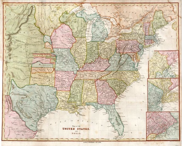 40-United States, Texas and Plains Map By Harper & Brothers