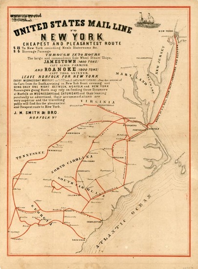 56-Mid-Atlantic and Southeast Map By J.M. Smith