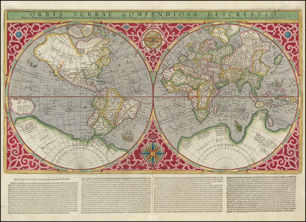 Orbis Terrae Compendiosa Descriptio Quam ex Magna Universali Mercatoris . . . MDLXXXVII