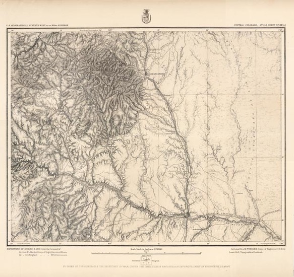 46-Southwest and Rocky Mountains Map By George M. Wheeler