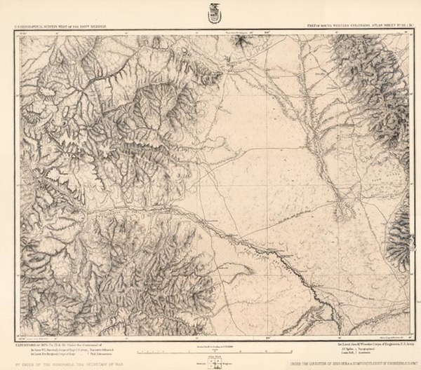 20-Southwest and Rocky Mountains Map By George M. Wheeler