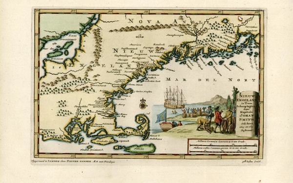 16-New England Map By Pieter van der Aa