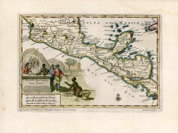 76-Mexico and Central America Map By Pieter van der Aa