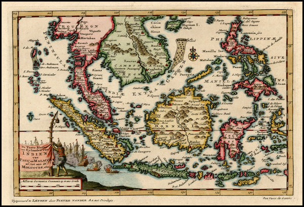 38-Asia, Southeast Asia and Philippines Map By Pieter van der Aa