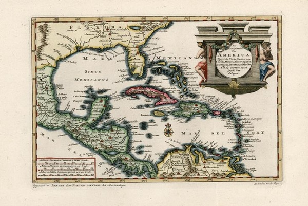 7-Southeast, Caribbean and Central America Map By Pieter van der Aa