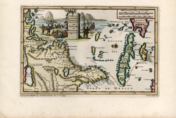 92-Mid-Atlantic, Southeast and Caribbean Map By Pieter van der Aa