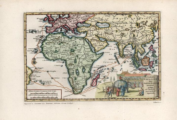 96-Asia, Asia, India, Southeast Asia, Africa and Africa Map By Pieter van der Aa