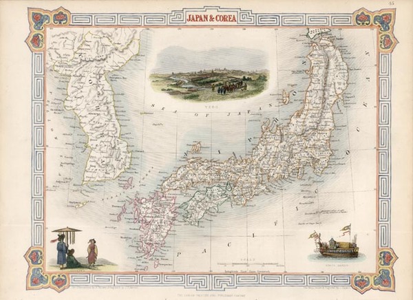 91-Asia, Japan and Korea Map By John Tallis