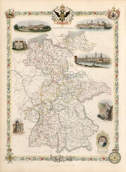 25-Europe and Germany Map By John Tallis