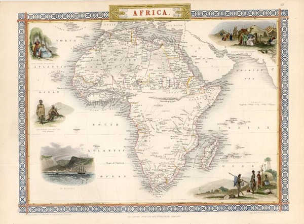 93-Africa and Africa Map By John Tallis