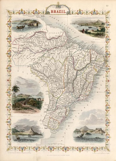 68-South America Map By John Tallis