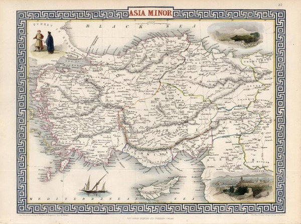 31-Europe, Turkey, Mediterranean, Asia, Turkey & Asia Minor and Balearic Islands Map By John T