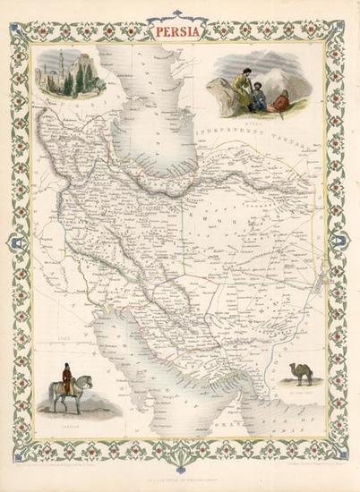 63-Asia, Central Asia & Caucasus and Middle East Map By John Tallis