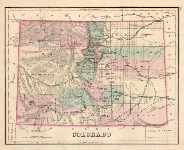 86-Southwest and Rocky Mountains Map By O.W. Gray