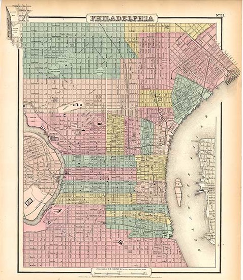 37-Mid-Atlantic Map By Joseph Hutchins Colton