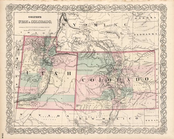 15-Southwest and Rocky Mountains Map By G.W.  & C.B. Colton