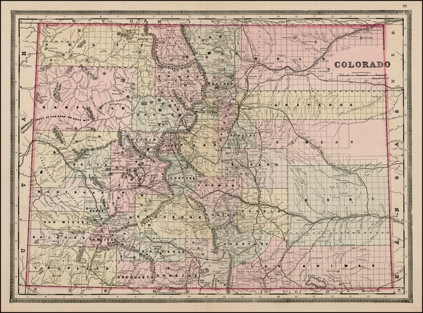 57-Southwest and Rocky Mountains Map By William Bradley