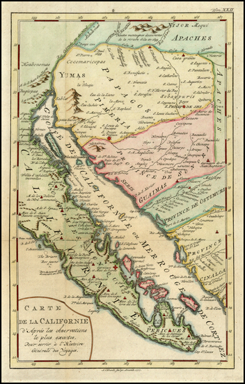 85-Southwest, Baja California and California Map By A. Krevelt