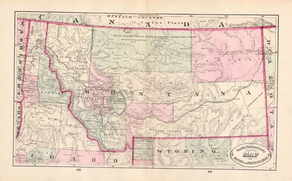 67-Plains and Rocky Mountains Map By HS Stebbins