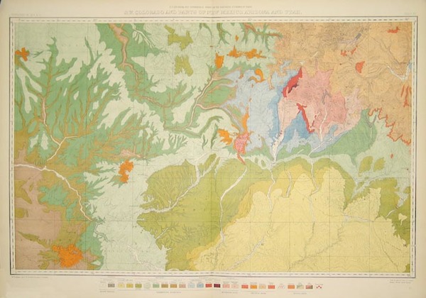 90-Southwest and Rocky Mountains Map By Ferdinand Vandeveer Hayden