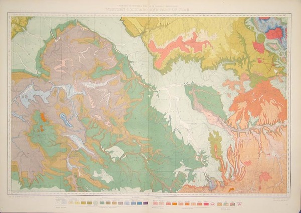 55-Southwest and Rocky Mountains Map By Ferdinand Vandeveer Hayden