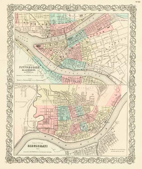 23-Mid-Atlantic and Midwest Map By Joseph Hutchins Colton