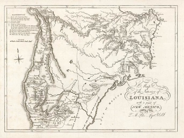 68-Texas, Midwest, Plains and Rocky Mountains Map By Zebulon Montgomery Pike