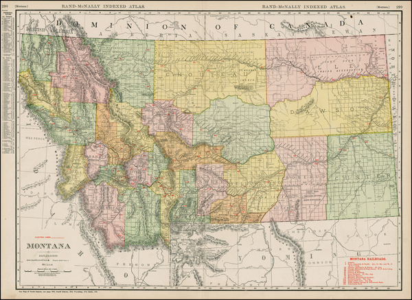 78-Plains and Rocky Mountains Map By Rand McNally & Company