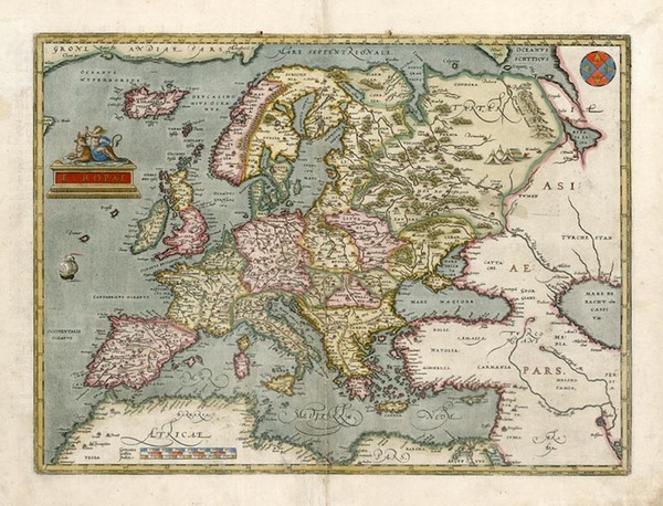 100-Europe and Europe Map By Abraham Ortelius