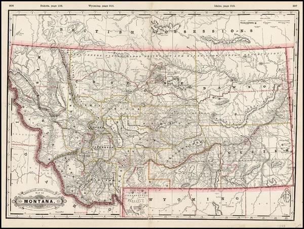 74-Plains and Rocky Mountains Map By George F. Cram