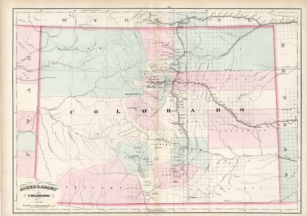 58-Southwest and Rocky Mountains Map By Asher  &  Adams