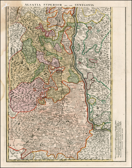 82-Switzerland and Germany Map By Johann Baptist Homann