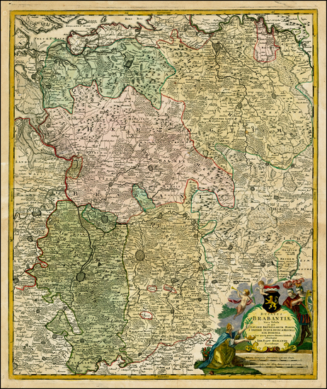 44-Netherlands Map By Johann Baptist Homann