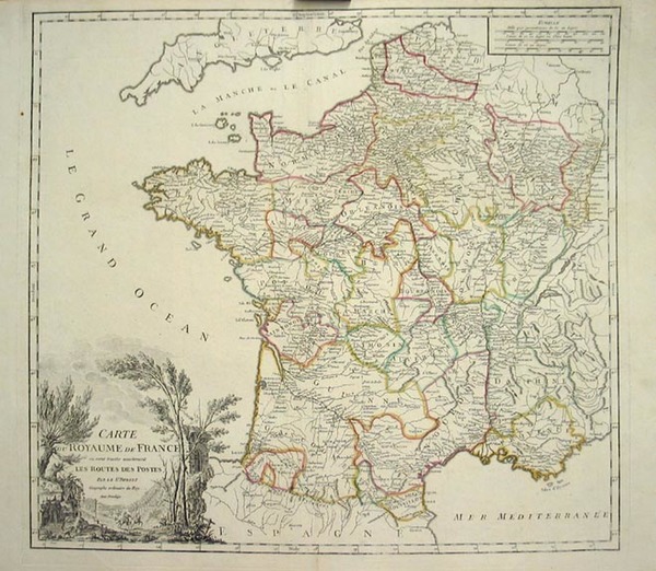 0-Europe and France Map By Gilles Robert de Vaugondy