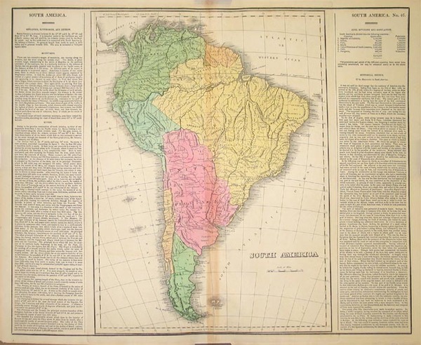 83-South America Map By Carey  &  Lea