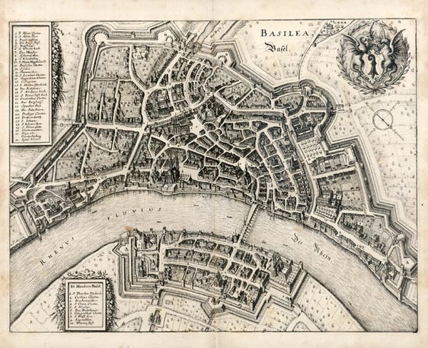 47-Europe and Switzerland Map By Matthaus Merian