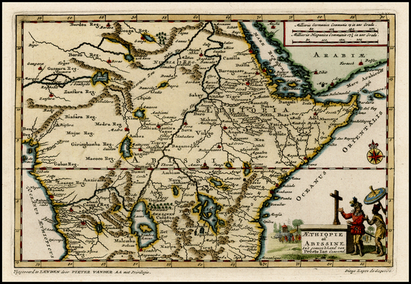 51-Africa, East Africa and West Africa Map By Pieter van der Aa